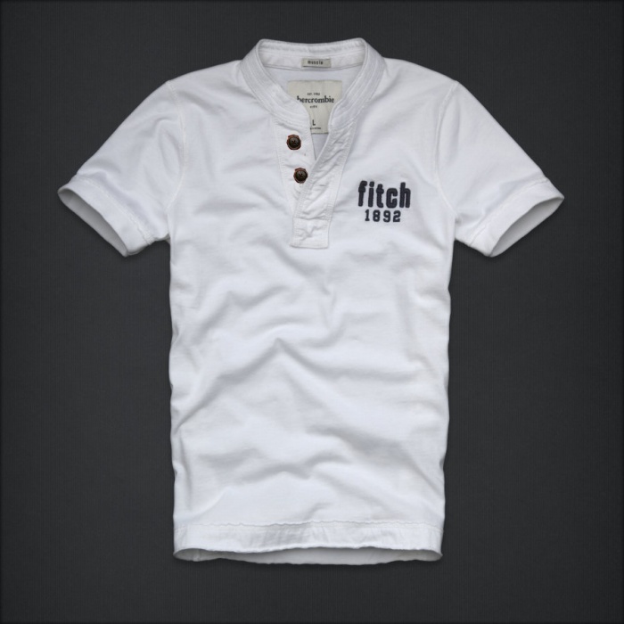 Abercrombie Fitch Hombres Ponte de pie de cuello Corto Remera AF5785